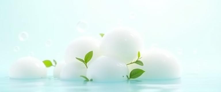 Miljøvenlige sæbebobler og planter symboliserer bæredygtighed