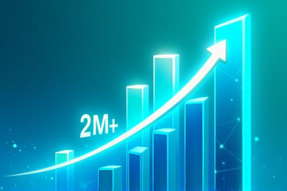 Uptrending graph signifying FinTech user growth