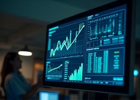 Graphical representation of market data on screen
