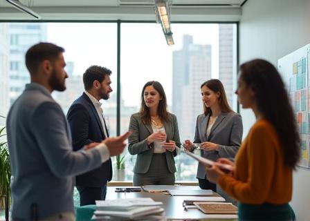 Diverse team collaborating, representing organizational development